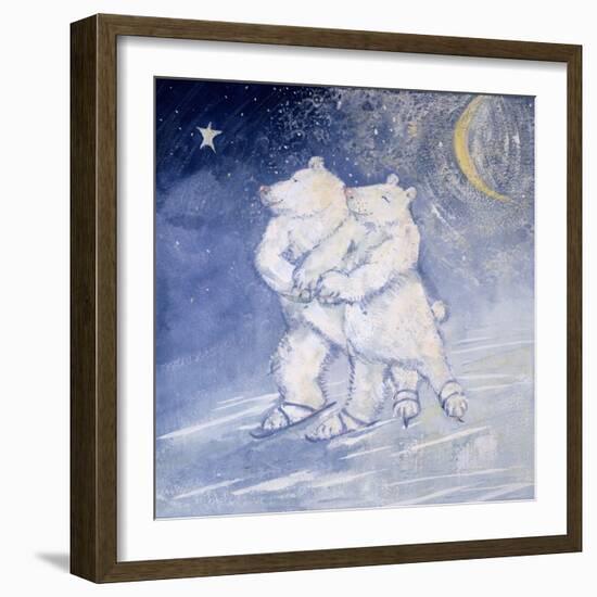 Skating by Moonlight-David Cooke-Framed Giclee Print