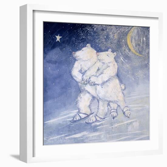 Skating by Moonlight-David Cooke-Framed Giclee Print