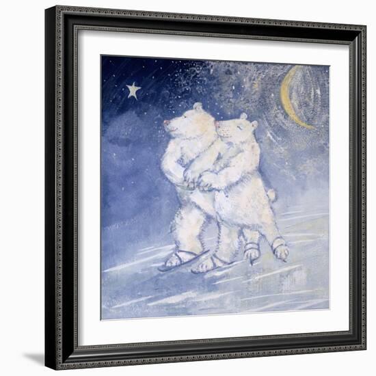 Skating by Moonlight-David Cooke-Framed Giclee Print