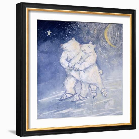 Skating by Moonlight-David Cooke-Framed Giclee Print