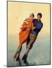 "Skating Couple,"February 1, 1928-McClelland Barclay-Mounted Giclee Print