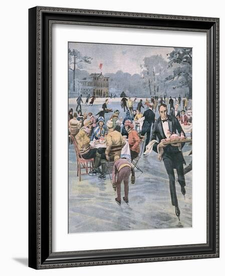 Skating Dutch Waiter-Alfredo Ortelli-Framed Art Print