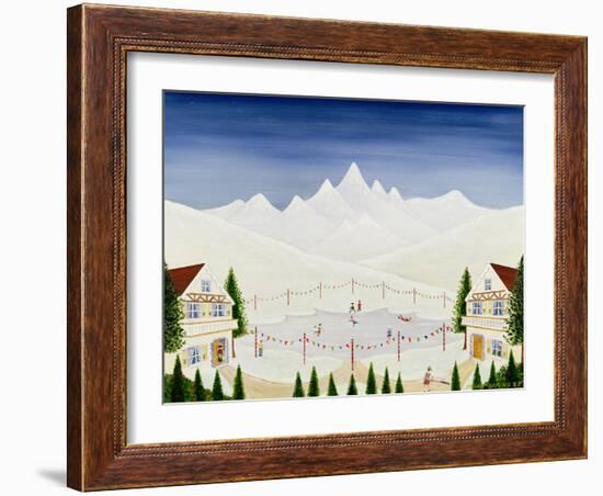 Skating in St. Moritz-Mark Baring-Framed Giclee Print