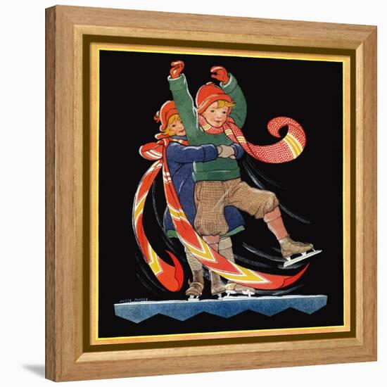 Skating Lesson - Child Life-Hazel Frazee-Framed Premier Image Canvas