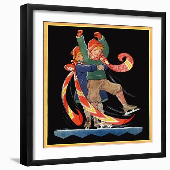 Skating Lesson - Child Life-Hazel Frazee-Framed Giclee Print