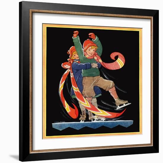 Skating Lesson - Child Life-Hazel Frazee-Framed Giclee Print