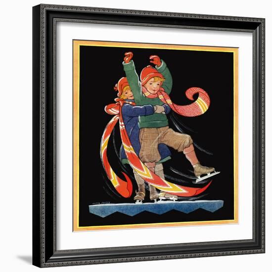 Skating Lesson - Child Life-Hazel Frazee-Framed Giclee Print