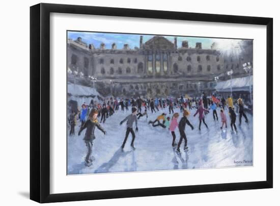 Skating,Midday, Somerset House, 2013 (oil on canvas)-Andrew Macara-Framed Giclee Print