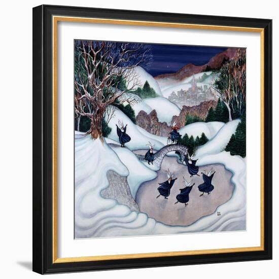 Skating Nuns 2-Bill Bell-Framed Giclee Print