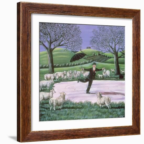 Skating on Thin Ice, 1982-Liz Wright-Framed Giclee Print