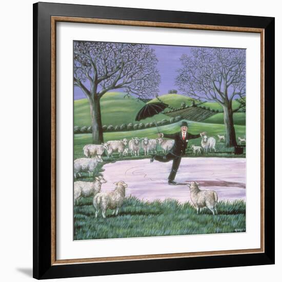 Skating on Thin Ice, 1982-Liz Wright-Framed Giclee Print