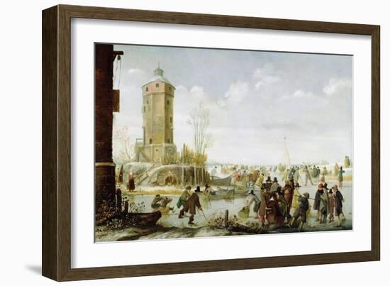 Skating Scene-Barent Avercamp-Framed Giclee Print