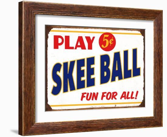 Skeeball Sign-Retroplanet-Framed Giclee Print