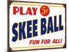 Skeeball Sign-Retroplanet-Mounted Giclee Print