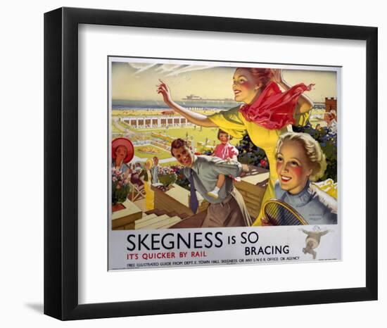 Skegness, Travel by Rail-null-Framed Art Print