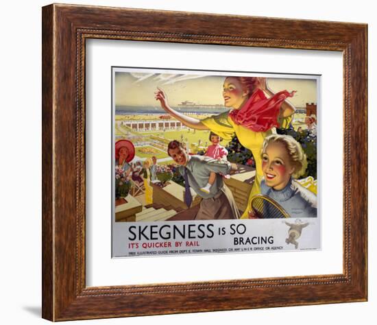 Skegness, Travel by Rail-null-Framed Art Print