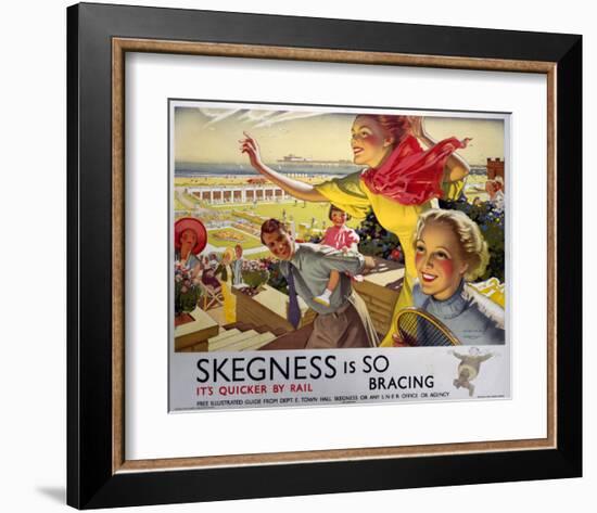 Skegness, Travel by Rail-null-Framed Art Print