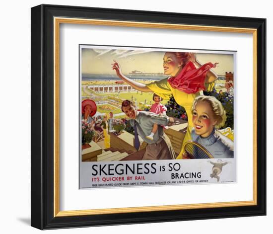 Skegness, Travel by Rail-null-Framed Art Print