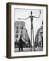 Skeletal Giacometti Sculpture on Parisian Street-Gordon Parks-Framed Photographic Print