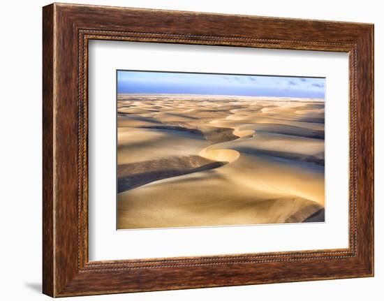 Skeleton Coast, Namibia. Aerial View of Immense Sand Dunes-Janet Muir-Framed Photographic Print