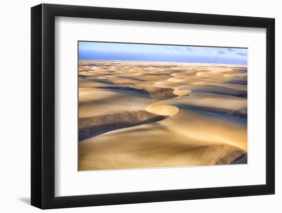 Skeleton Coast, Namibia. Aerial View of Immense Sand Dunes-Janet Muir-Framed Photographic Print