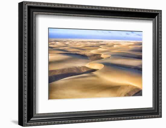 Skeleton Coast, Namibia. Aerial View of Immense Sand Dunes-Janet Muir-Framed Photographic Print