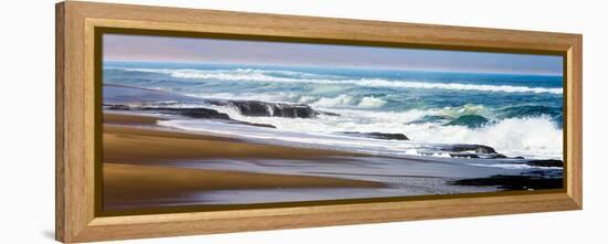 Skeleton Coast, Namibia. Surf-Janet Muir-Framed Premier Image Canvas