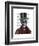 Skeleton Gentleman and Top hat-Fab Funky-Framed Art Print