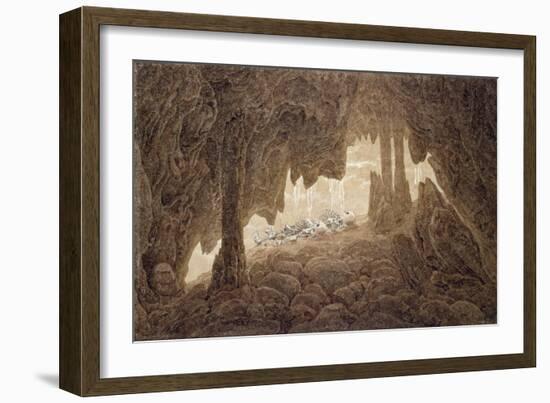 Skeleton in the Cave-Caspar David Friedrich-Framed Giclee Print