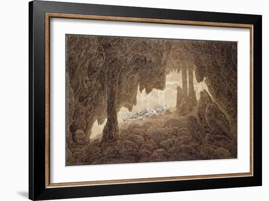 Skeleton in the Cave-Caspar David Friedrich-Framed Giclee Print