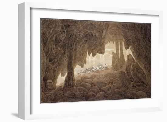 Skeleton in the Cave-Caspar David Friedrich-Framed Giclee Print