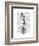 Skeleton on Unicycle-Fab Funky-Framed Art Print