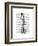 Skeleton on Unicycle-Fab Funky-Framed Art Print