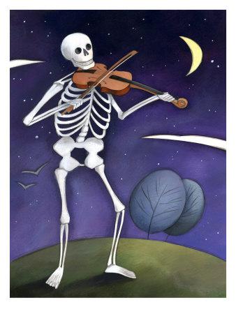 Skeleton Playing A Violin Day Of The Dead Dia De Los Muertos Giclee Print Art Com