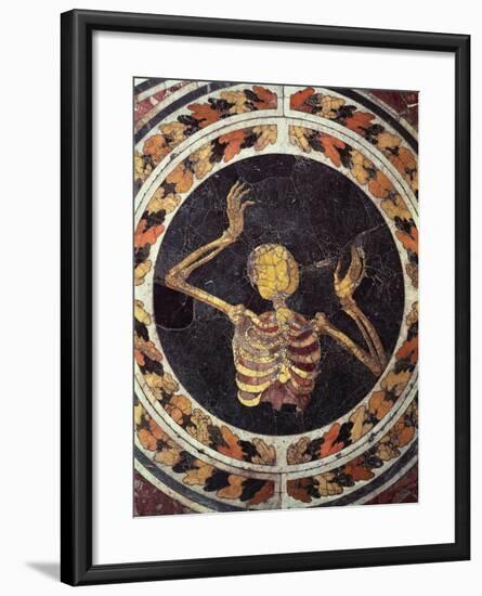 Skeleton Pleading, Detail from Marble Floor, Cornaro Chapel, Church of Santa Maria Della Vittoria-null-Framed Giclee Print