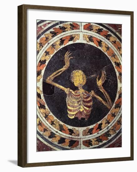 Skeleton Pleading, Detail from Marble Floor, Cornaro Chapel, Church of Santa Maria Della Vittoria-null-Framed Giclee Print