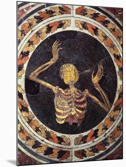 Skeleton Pleading, Detail from Marble Floor, Cornaro Chapel, Church of Santa Maria Della Vittoria-null-Mounted Giclee Print