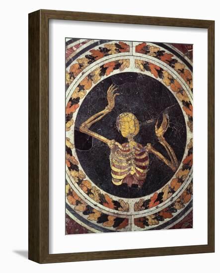 Skeleton Pleading, Detail from Marble Floor, Cornaro Chapel, Church of Santa Maria Della Vittoria-null-Framed Giclee Print