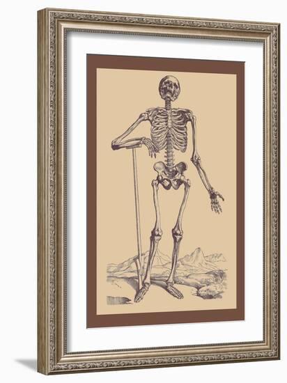 Skeleton with Shovel-Andreas Vesalius-Framed Art Print