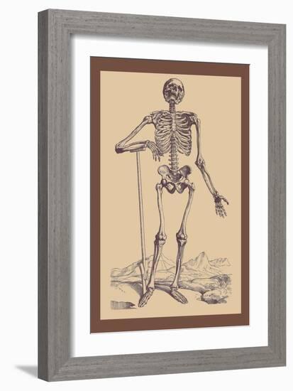 Skeleton with Shovel-Andreas Vesalius-Framed Art Print