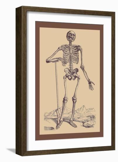 Skeleton with Shovel-Andreas Vesalius-Framed Art Print
