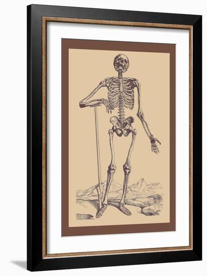 Skeleton with Shovel-Andreas Vesalius-Framed Art Print