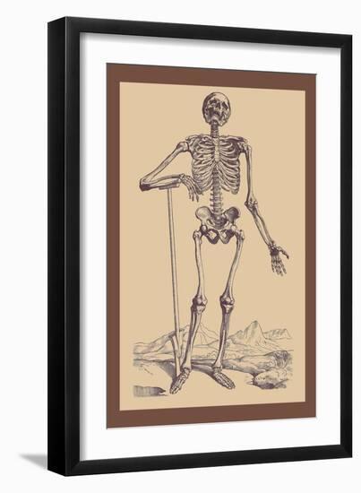 Skeleton with Shovel-Andreas Vesalius-Framed Art Print