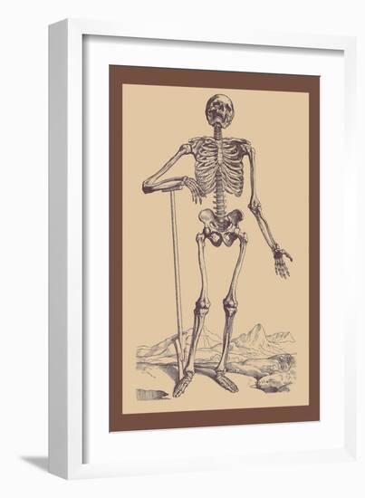 Skeleton with Shovel-Andreas Vesalius-Framed Art Print