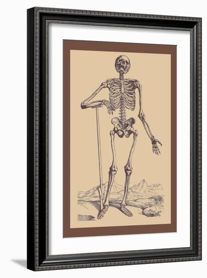 Skeleton with Shovel-Andreas Vesalius-Framed Art Print