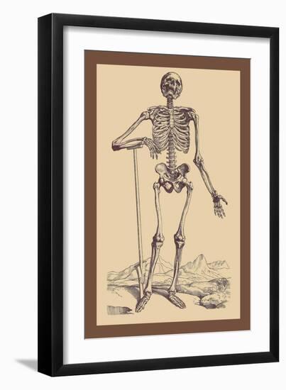 Skeleton with Shovel-Andreas Vesalius-Framed Art Print