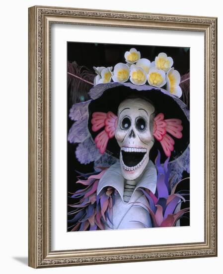 Skeletons, Day of the Dead, Paper Mache Sculpture, Oaxaca, Mexico-Judith Haden-Framed Photographic Print