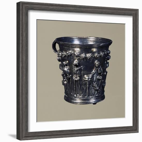 Skeletons Representing Greek Philosophers and Inscriptions Inviting Them to Enjoy Life's Pleasures--Framed Giclee Print
