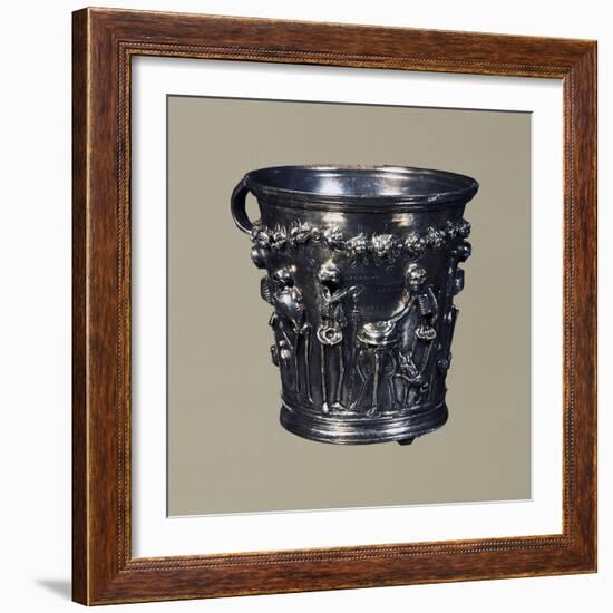 Skeletons Representing Greek Philosophers and Inscriptions Inviting Them to Enjoy Life's Pleasures-null-Framed Giclee Print