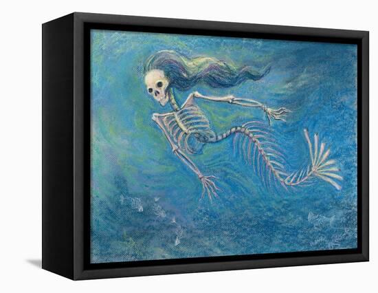 Skelly Mermaid-Marie Marfia-Framed Premier Image Canvas